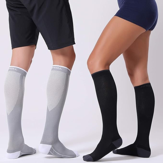 FITRELL 3 Pairs Compression Socks for Women and Men 20-30mmHg-Circulation Support Socks - Image 3