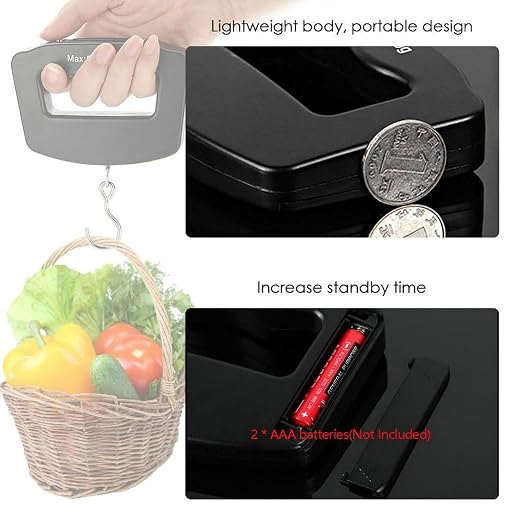 Portable Travel Luggage Electronic Scale, Digital LCD Hanging Box Weighing Scale 110 pounds/50 kilograms, Fishing, Luggage, Gifts (Hooks) - Image 7