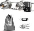 French Door Lock, Double Door Security Barricade Lock, Adjustable | All-Metal Construction, with Storage Pouch, Keyed Extra Door Lock for Doors with Double Handles/Knobs/Levers by MOSECYOU