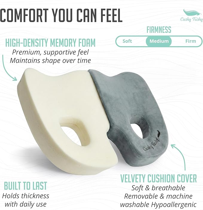Premium Foldable Piriformis Seat Cushion - Piriformis Pain and Sciatic Pain Relief Cushion - for Home & Office Use, Perfect for Travel or Driving - Image 3