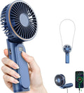 TUNISE Portable Handheld Fan, Portable Fan Rechargeable, 4000mAh, 180° Adjustable, 6 Speed Wind, Display Electricity in Real Time, USB Rechargeable Foldable F an, Quiet Personal Fan with Power Bank by TUNISE