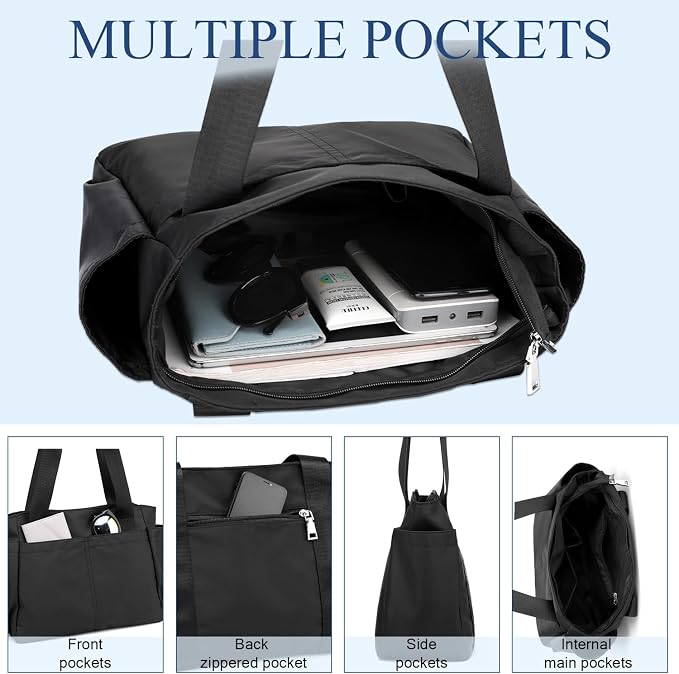 PlasMaller Carry On Travel Duffle Bag Packable Luggage Travel Gear Sports Gym Bags Lightweight Tote Shoulder Pack - Image 4