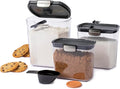 ProKeeper+ 6-Piece Airtight Food Storage Container Set – Clear Plastic Flour and Sugar Canister Set with Magnetic Accessories for Kitchen Organization by Unknown