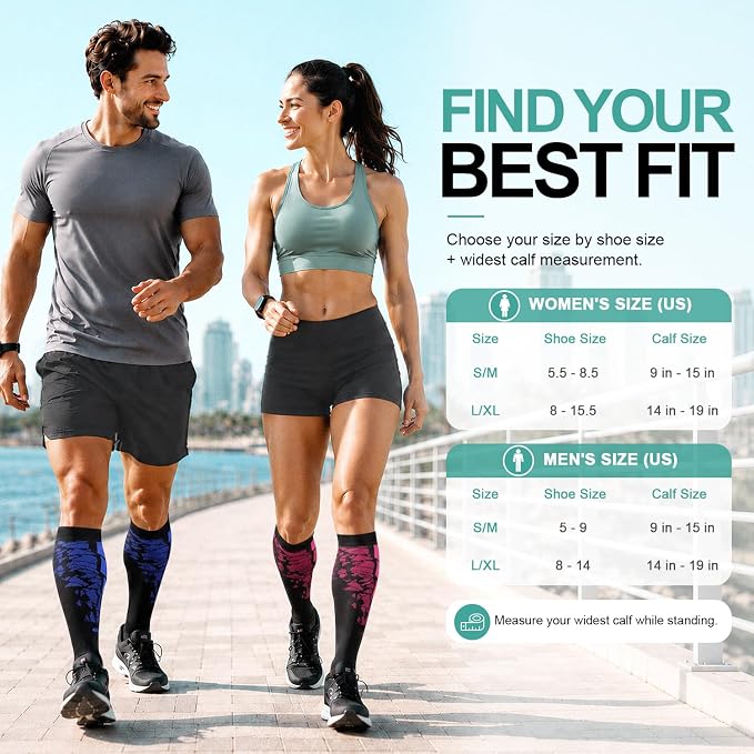 3 Pack Medical Compression Sock-Compression Sock For Women and Men Circulation -Best for Running,Nursing,Athletic Sports - Image 6