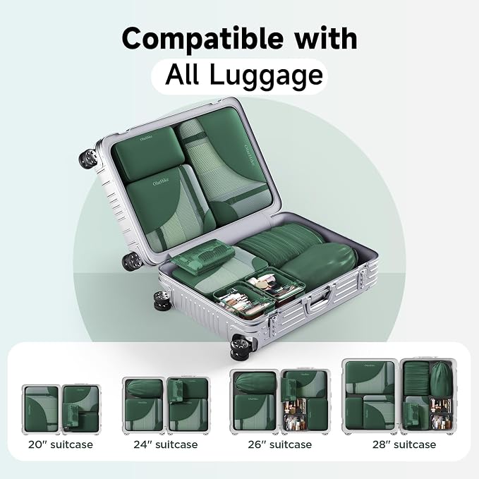 OlarHike 9 Set Packing Cubes for Travel,Gifts for Women Mom,Anti-Tearing Suitcase Organizer,with Over 1000 pcs Mesh Holes,Vacation Essentials & Accessories for Cruise Ship - Image 9