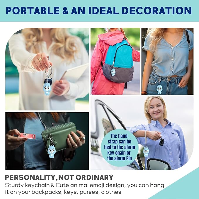 Rechargeable Personal Alarm for Women – 130dB Loud Emergency Alarm Keychain with Strobe Light, Self-Defense Safety Alarm with Low Battery Alert for Women, Kids & Seniors - Image 6