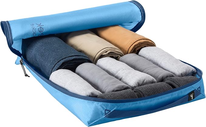 Eagle Creek Pack-It Isolate Cube, Large, Blue Dawn | Clothes Packing Cube for Maximizing Luggage Space, Angled Zippered Opening, Convenient Top Handle, Water-Resistant - Image 4