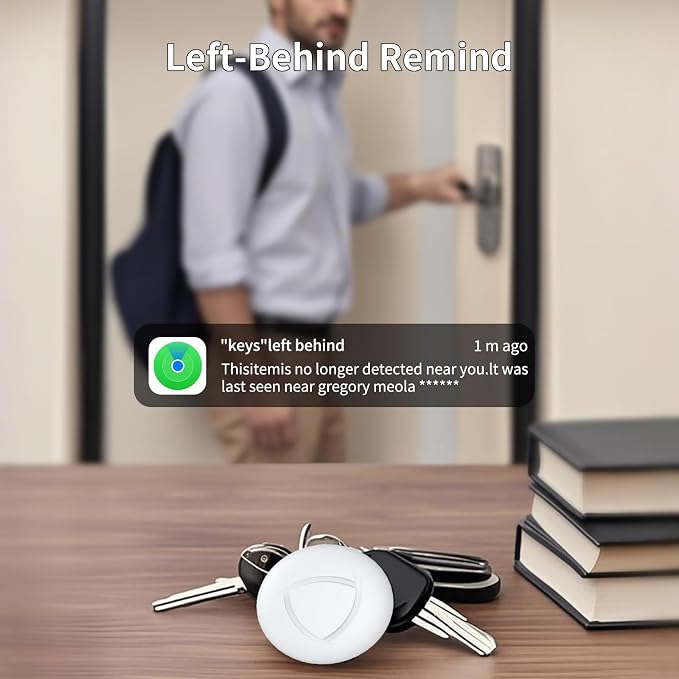 Air Tracker Tags (iOS Only) 2 Pack, Air Tag, 2-Year Replaceable Battery Bluetooth Tracker Compatible with Apple Find My, Item Finder Smart Tag for Keys, Luggage - [Apple Find My Certified] - Image 6