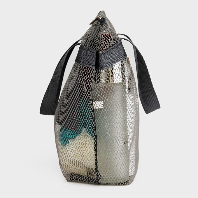 Mesh Shower Caddy Bag Portable Hanging Toiletry and Bath Organizer with Zipper for Travel, Gym, Camping, College Dorms, Beach - Image 5