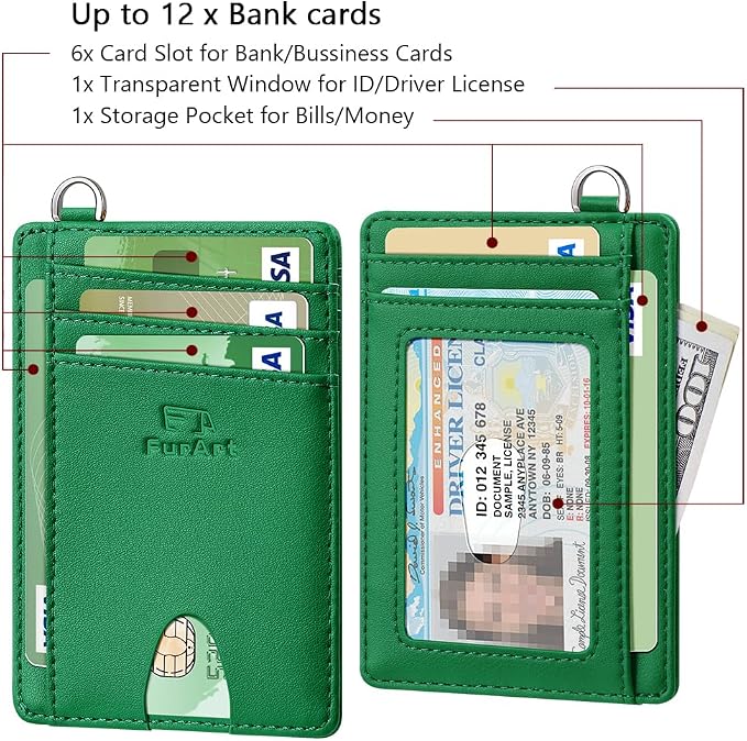 FurArt Slim Minimalist Wallet RFID Credit Card Holder for Men | slim minimalist compact rfid id window thin - Image 6