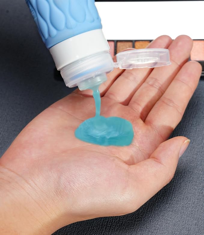 3.4oz Silicone Travel Bottles for Toiletries Refillable Liquid Accessories | for Shampoo and Conditioner, TSA Approved Leakproof Squeeze Bottles Travel-friendly with Labels/Clear Bag - Image 4
