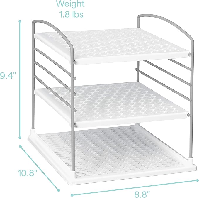 YouCopia UpSpace Adjustable Box Organizer for Foil Wrap and Kitchen Cabinet Storage, Original, White - Image 3