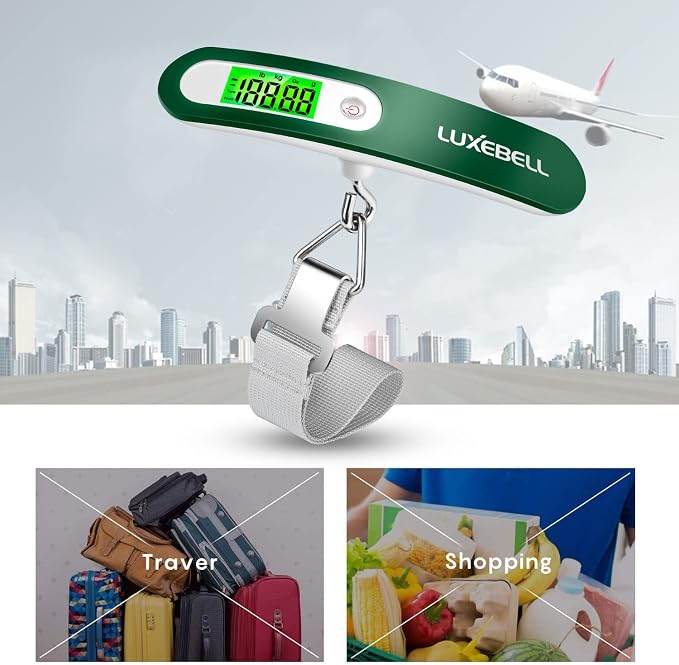 Digital Luggage Scale Vacation Travel Essentials Accessories Gifts for Traveler Portable Suitcase Handheld Weight Scale 110 lbs Hanging Baggage Travel Must Haves - Image 6