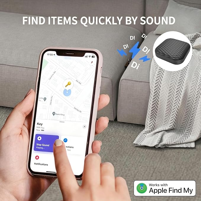 Mini GPS Tracker for Vehicles No Subscription, iOS Only, 4 Pack | Hidden Tracking Device, Car Tracker Work with Apple Find My, Vehicle Tracker with Audio for Kids, Dogs, Key, Luggage - Image 3