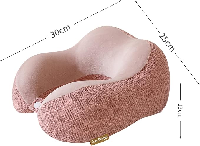 Travel Pillow - Neck Pillow for Traveling, Memory Foam Portable Support Pillow,Comfortable and Lightweight Quick Pack for Camping,Sleeping Rest Cushio (Pink) - Image 5