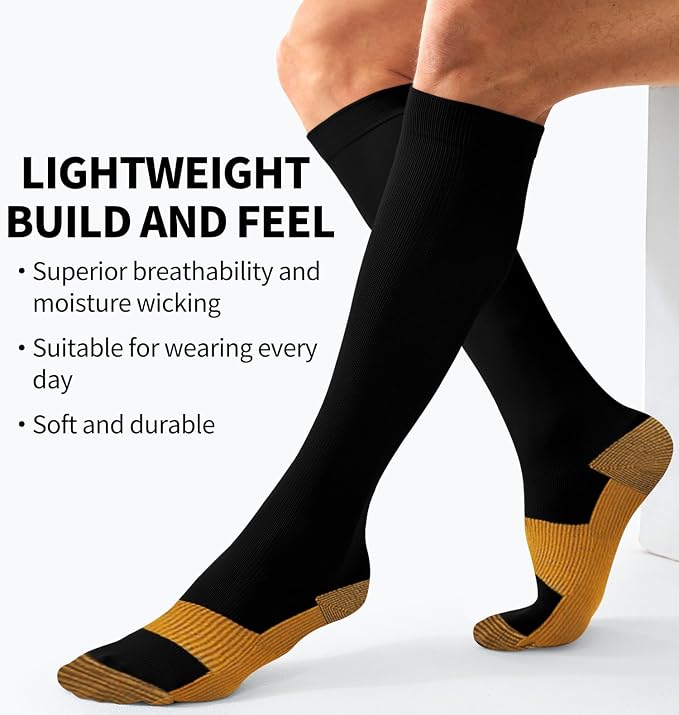 Compression Socks for Women & Men (3 pairs) - Best Support for Nurses, Running, Hiking, Recovery & Flight Socks - Image 5