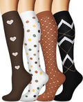 Sooverki Compression Socks for Women and Men Circulation (3/4 Pairs) is Best Support for Running Athletic Cycling Hiking by Sooverki