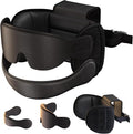 SARISUN Travel Pillow with Chin Strap for Different Seats, Stable Support | Seat Strap System, Fits with/out headrests Seats, Stop Head Bobbing, 3D Eye Mask Airplane Pillow for Long Flight, Black by SARISUN
