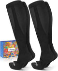 Comfortable Cotton Compression Socks | 20-30mmHg Ankle Arch Support Socks, Breathable Extra Cushion for Flying Travel Nurse, Graduated Support for Women Men by Lalapapa