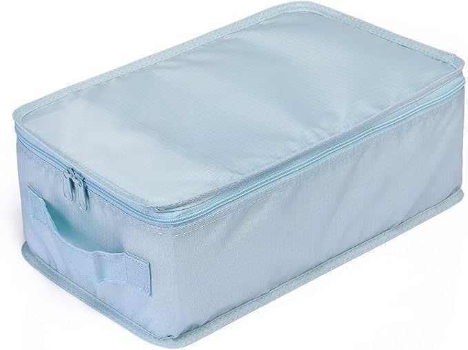 Travel Shoe Bags, Foldable Waterproof Shoe Pouches Organizer-Double Layer (2 Blue Shoe Bags) - Image 4