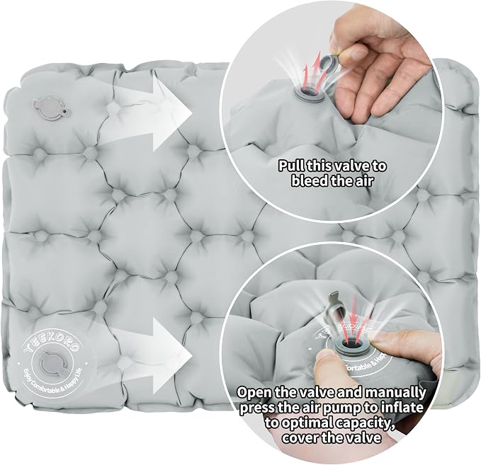Inflatable Seat Cushion, Porous Design Sitting Pad, Air Seat Cushion, Portable Seat Cushions for Airplane Wheelchair Office Camping - Image 4