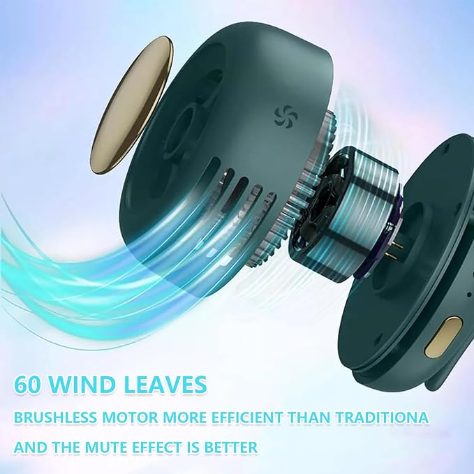 Portable Clip on Fan Mini USB Rechargeable, Small Clip on Fan for Shirt Bag 360° Rotation, Strong Airflow Quiet, Personal Handheld Fan Hands Free Outdoor - Image 2