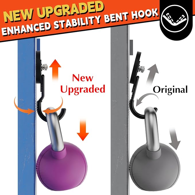 ULIBERMAGNET New Upgraded Garage Magnetic Hooks, 2 Pack Black Heavy Duty Large J Hooks with Magnet, Black Strong Anti-Slip Coating Magnet Hooks for Garden Tools, Ropes,Drill,Metal Cabinet,Pegboard - Image 5