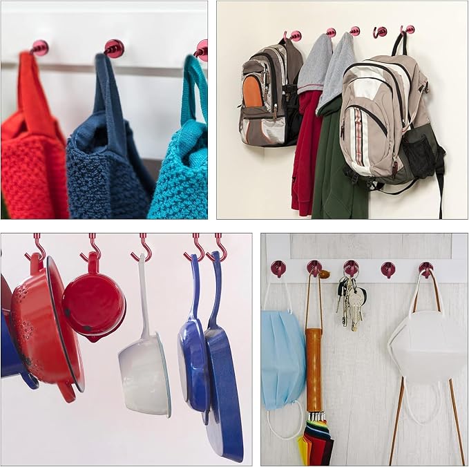 DIYMAG Magnetic Hooks 20pcs 30lbs Cruise Essentials 2026 Magnet Hook Red | Neodymium Heavy Duty Strong Magnets Hanging Ship Cabins Refrigerator Fridge Classroom Beach Vacation Kitchen Grills Home Tool - Image 6