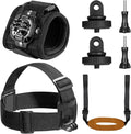 AKASO Action Camera Rock Climbing Kit Compatible with GoPro Hero 2 3 4 5 6 7 8 9 10 11, Portable Electronic Device Mount, Black | Compatible with EK7000/EK7000 Pro/Brave 4/Brave 7 LE/Brave 7/Brave 8/V50X/GoPro Hero 13 12 11 10 9 /DJI Osmo Action Camera by AKASO