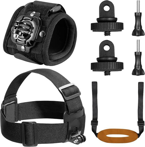 AKASO Action Camera Rock Climbing Kit Compatible with GoPro Hero 2 3 4 5 6 7 8 9 10 11, Portable Electronic Device Mount, Black | Compatible with EK7000/EK7000 Pro/Brave 4/Brave 7 LE/Brave 7/Brave 8/V50X/GoPro Hero 13 12 11 10 9 /DJI Osmo Action Camera by AKASO