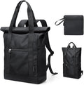 Foldable Convertible Tote Backpack Lightweight Versatile Nylon Daypack for Women Men Work Leisure Travel,Black by GOLFQUALITY