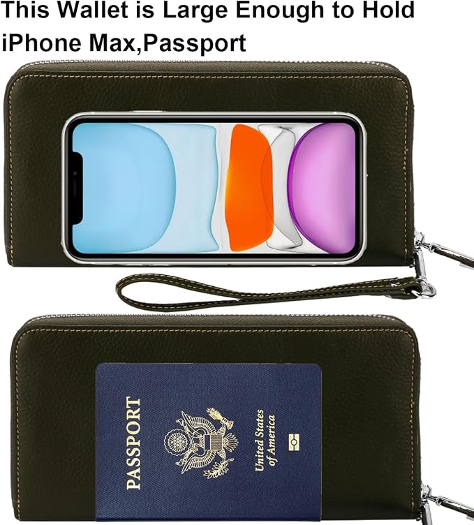 Small Compact Women Wallet RFID Blocking Genuine Leather Bifold Purse with ID Windows - Image 5