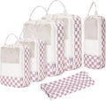 Narwey 6 Set Compression Packing Cubes for Travel Women Men, Travel Cubes for Carry On Suitcase, Durable Compression Luggage Organizer Bags by Narwey