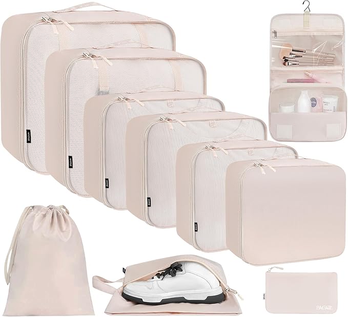 BAGAIL 6 Set/8 Set/10 Set Packing Cubes Various Sizes Packing Organizer for Travel Accessories Luggage Carry On Suitcase by BAGAIL