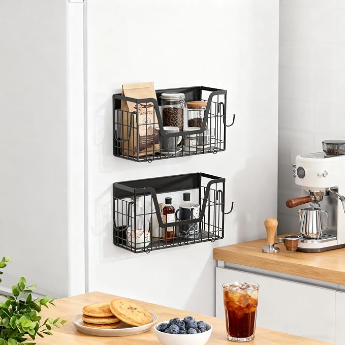 Magnetic Basket for Refrigerator Door,Magnetic Fridge Shelf Storage - 2pc | Versatile Produce & Vegetable Storage Container,Pantry Organizer & Holder,Large Capacity Basket for Kitchen,Cabinet,Pantry - Image 7