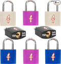 Safe Skies Keyed Alike TSA Lock 8-Pack, 4 Colors | 8 Locks, 2 Keys Each | Purple/Blue/White/Black | TSA Safe Skies Approved | For Family Cruise & Vacation | 90-Day Warranty by Unknown