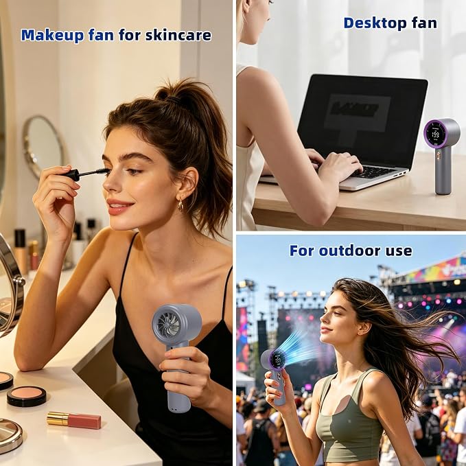 Portable Handheld Fan, Compact Personal Mini Fan (Pink) - Image 2