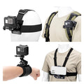 K&F CONCEPT Action Camera Accessories Set for GoPro Hero 13-4 Mission 1 Pro | Chest Mount Harness+Backpack Clip+360° Rotating Head Strap +Wrist Strap for DJI Osmo Action/Pocket 4/3/Insta360 X5/X4, TW06 by KFCONCEPT