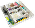 Dial Industries Expandable Junk Drawer Desk Organizer Storage Tray | Adjusts to fit narrow or wide drawers, Keeps pens, tools and small items separated, Great for desks, offices or kitchens by DialIndustries