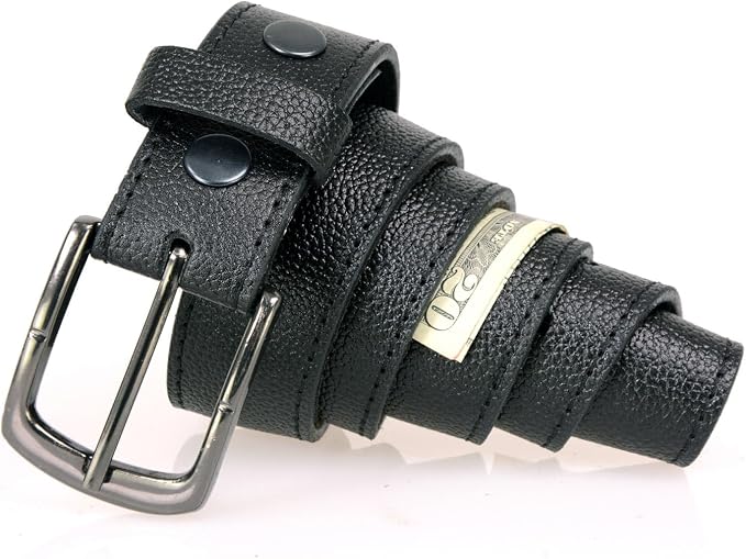 Milwaukee Leather Men's Black Money Leather Belt, MP7150 | Interchangeable Buckle; Hidden Money Pocket; Rider Storage by MilwaukeeLeather