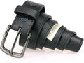 Milwaukee Leather Men's Black Money Leather Belt, MP7150 | Interchangeable Buckle; Hidden Money Pocket; Rider Storage by MilwaukeeLeather