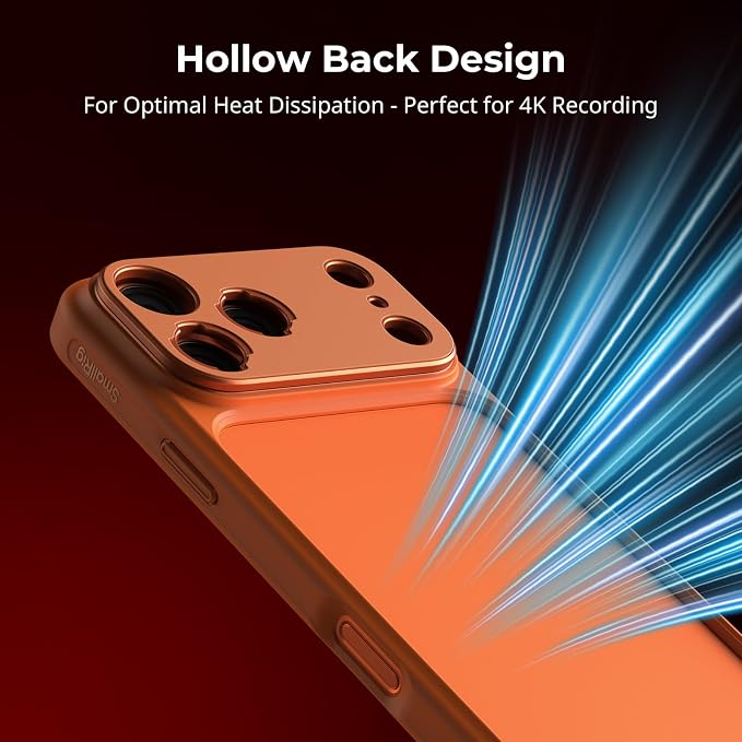 SMALLRIG FilMov Bumper Phone Case for iPhone 17 Pro Max, Hollow Back Design with Lens Backplate, 67mm Filter Adapter Compatible with Phone Gimbal Stabilizers, for DJI for Insta360, Orange- 5795 - Image 4