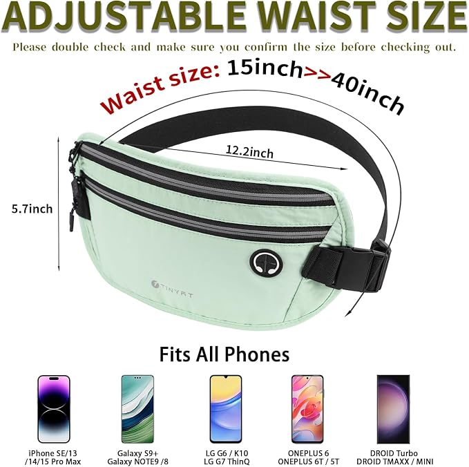 Slim Running Belt for Women Men Runners Fanny Packs With Phone Holder Hidden Pockets Exercise Waist Bag for Marathon Workout - Image 3