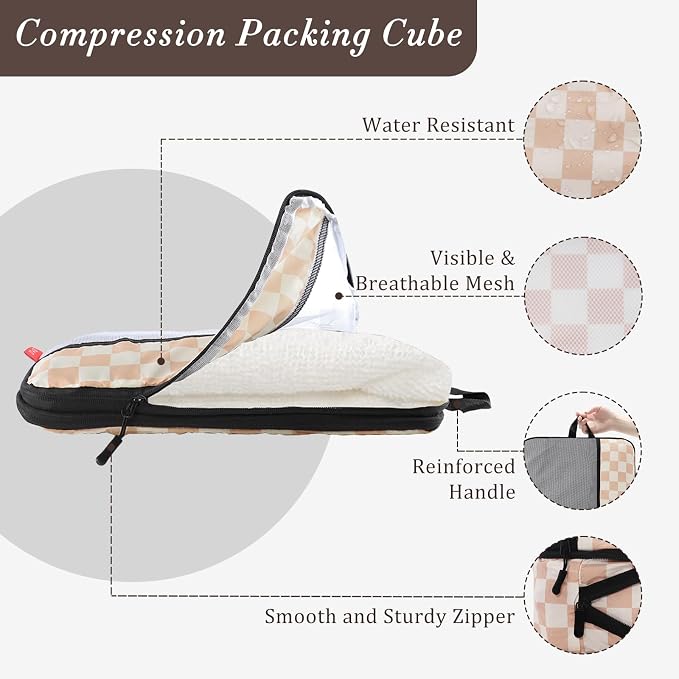 U+U 8 Set Compression Packing Cubes - Ultralight Travel Organizers - Image 2