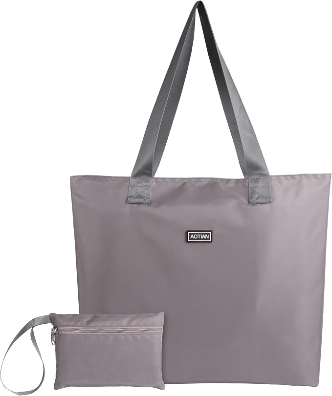 AOTIAN Reusable Grocery Bag, Foldable Shopping Tote Bag with Zipper Closure | Holds up to 50 lbs, Doubles as a phone pouch, Durable & tear-resistant. For travel, gym, beach & daily use, Machine washable by AOTIAN