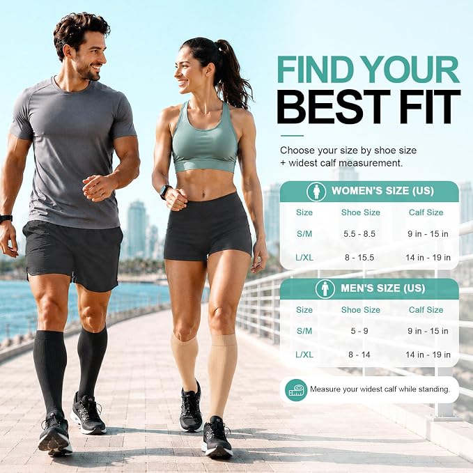 3 Pack Medical Compression Sock-Compression Sock For Women and Men Circulation -Best for Running,Nursing,Athletic Sports - Image 6