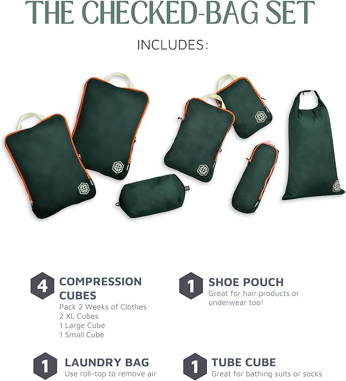 TRIPPED Travel Gear Large Compression Packing Cubes 7-Piece Set for Travel - Image 6
