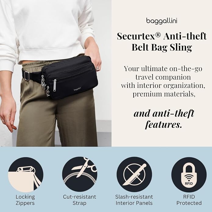 Baggallini Securtex Anti-Theft Belt Bag - Image 2