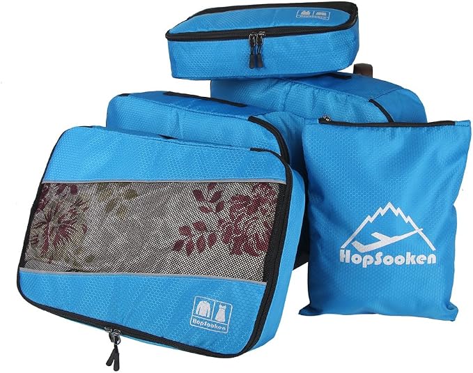 5 Set Packing Cubes for Travel Large Suitcase Luggage Organizer Bags Travel Accessories Vacation 4 Cubes 1 Laundry Pouch Bag - Image 4