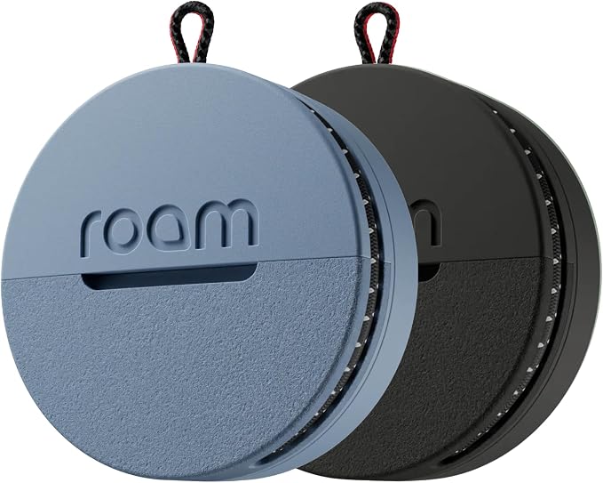 ROAM SMART TRACKER Bluetooth Item Locator: iOS & Android Compatible | Waterproof Tracker for Keys, Luggage, Kid & Pet Gear, Built-in Elastic Strap, No Extra App or Fees, Fast Setup, 2-Pack by RoamSmartTracker